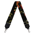 Embroidery Poppy Pattern Print Bag Strap