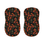 Embroidery Poppy Pattern Print Bar Stool Covers
