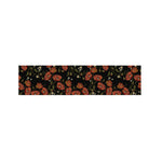 Embroidery Poppy Pattern Print Bed Runner