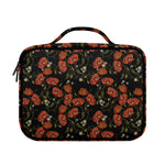 Embroidery Poppy Pattern Print Briefcase Bible Bag