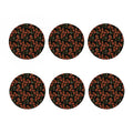 Embroidery Poppy Pattern Print Coaster Set