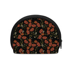 Embroidery Poppy Pattern Print Coin Purse