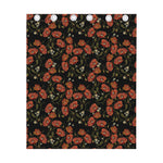 Embroidery Poppy Pattern Print Curtain