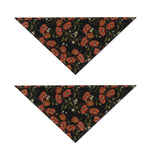 Embroidery Poppy Pattern Print Dog Bandana