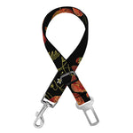 Embroidery Poppy Pattern Print Dog Seat Belt