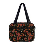 Embroidery Poppy Pattern Print Double Strap Bible Bag
