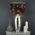 Embroidery Poppy Pattern Print Drum Lamp Shade
