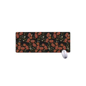 Embroidery Poppy Pattern Print Extended Mouse Pad