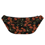 Embroidery Poppy Pattern Print Fanny Pack