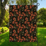 Embroidery Poppy Pattern Print Garden Flag