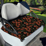 Embroidery Poppy Pattern Print Golf Cart Seat Cover