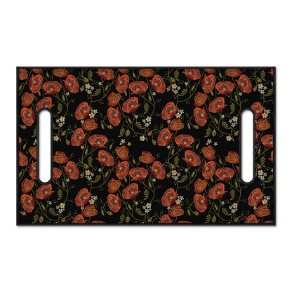 Embroidery Poppy Pattern Print Golf Cart Seat Cover
