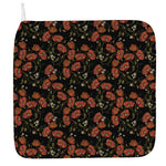 Embroidery Poppy Pattern Print Hand Towel