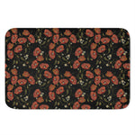 Embroidery Poppy Pattern Print Indoor Door Mat