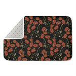 Embroidery Poppy Pattern Print Indoor Door Mat