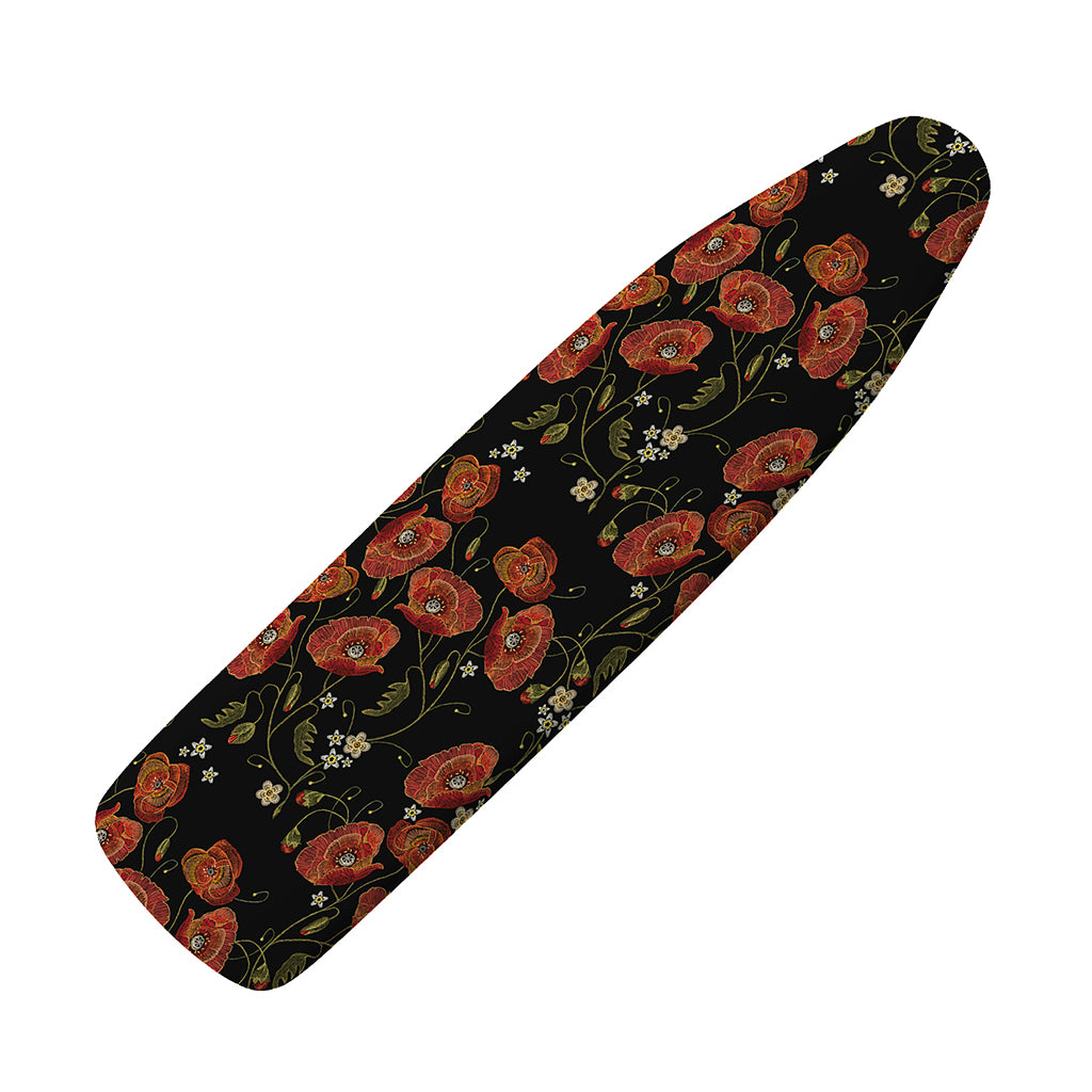 Embroidery Poppy Pattern Print Ironing Board Cover