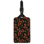 Embroidery Poppy Pattern Print Luggage Tag