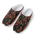 Embroidery Poppy Pattern Print Mesh Casual Shoes