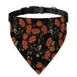 Embroidery Poppy Pattern Print Over The Collar Dog Bandana