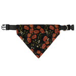 Embroidery Poppy Pattern Print Over The Collar Dog Bandana