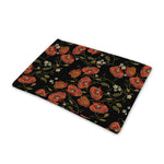 Embroidery Poppy Pattern Print Pet Cooling Mat Cover