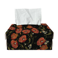 Embroidery Poppy Pattern Print Rectangle Tissue Box Cover