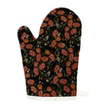 Embroidery Poppy Pattern Print Single Oven Mitt