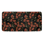 Embroidery Poppy Pattern Print Towel