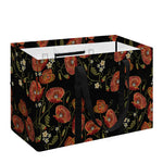 Embroidery Poppy Pattern Print Utility Tote Bag