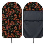 Embroidery Poppy Pattern Print Waterproof Car Seat Cover