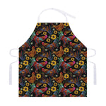 Embroidery Rooster Pattern Print Adjustable Apron