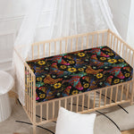 Embroidery Rooster Pattern Print Baby Crib Sheet
