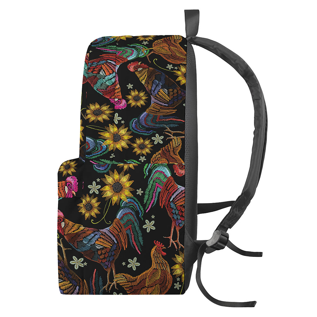 Embroidery Rooster Pattern Print Backpack