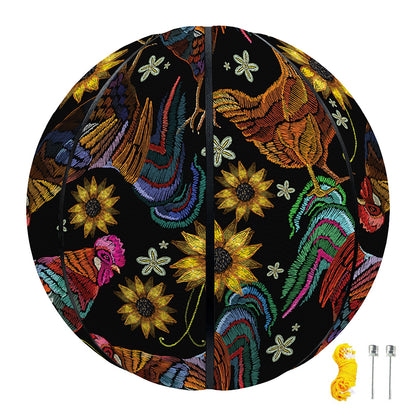 Embroidery Rooster Pattern Print Basketball
