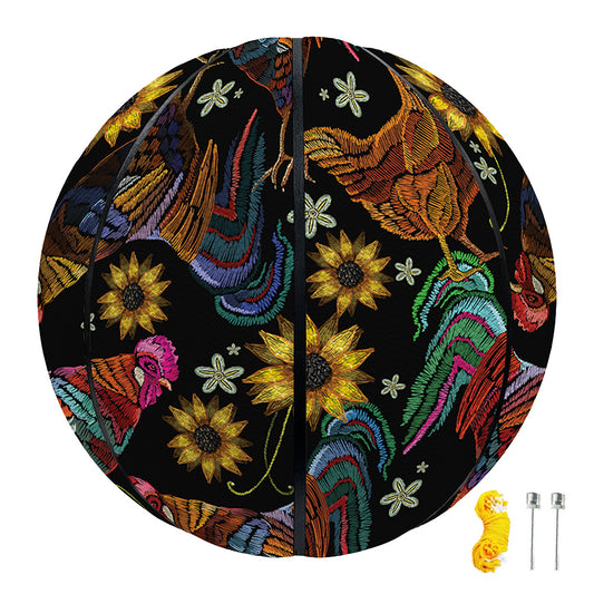 Embroidery Rooster Pattern Print Basketball