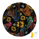 Embroidery Rooster Pattern Print Basketball