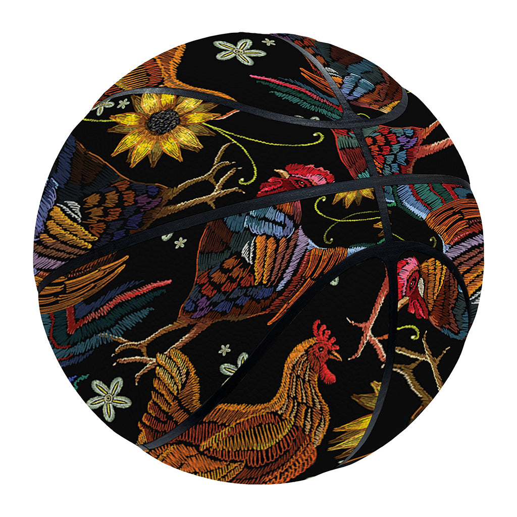 Embroidery Rooster Pattern Print Basketball
