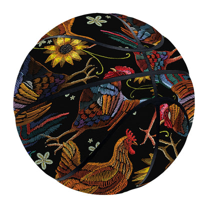 Embroidery Rooster Pattern Print Basketball