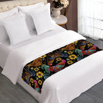 Embroidery Rooster Pattern Print Bed Runner