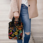 Embroidery Rooster Pattern Print Bible Tote Bag