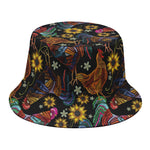 Embroidery Rooster Pattern Print Bucket Hat