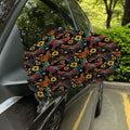 Embroidery Rooster Pattern Print Car Side Mirror Covers