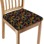 Embroidery Rooster Pattern Print Chair Cushion Cover
