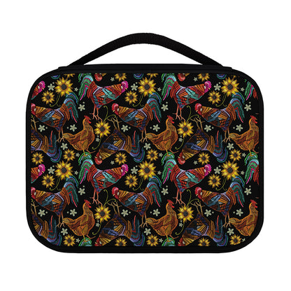 Embroidery Rooster Pattern Print Classic Bible Case