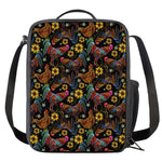 Embroidery Rooster Pattern Print Crossbody Lunch Bag