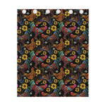 Embroidery Rooster Pattern Print Curtain