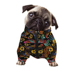 Embroidery Rooster Pattern Print Dog Zip Up Jacket