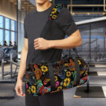 Embroidery Rooster Pattern Print Gym Bag