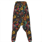 Embroidery Rooster Pattern Print Hammer Pants