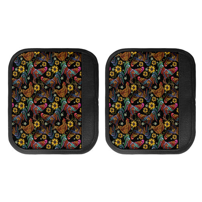 Embroidery Rooster Pattern Print Handle Covers